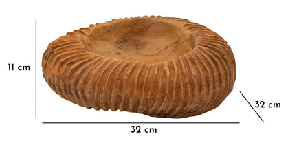 Dienblad Garit Teak Ø 32×11 cm