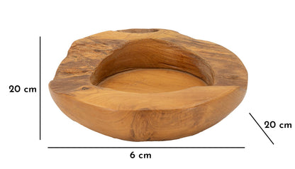 Dienblad Erusi Teak Ø 20×6 cm
