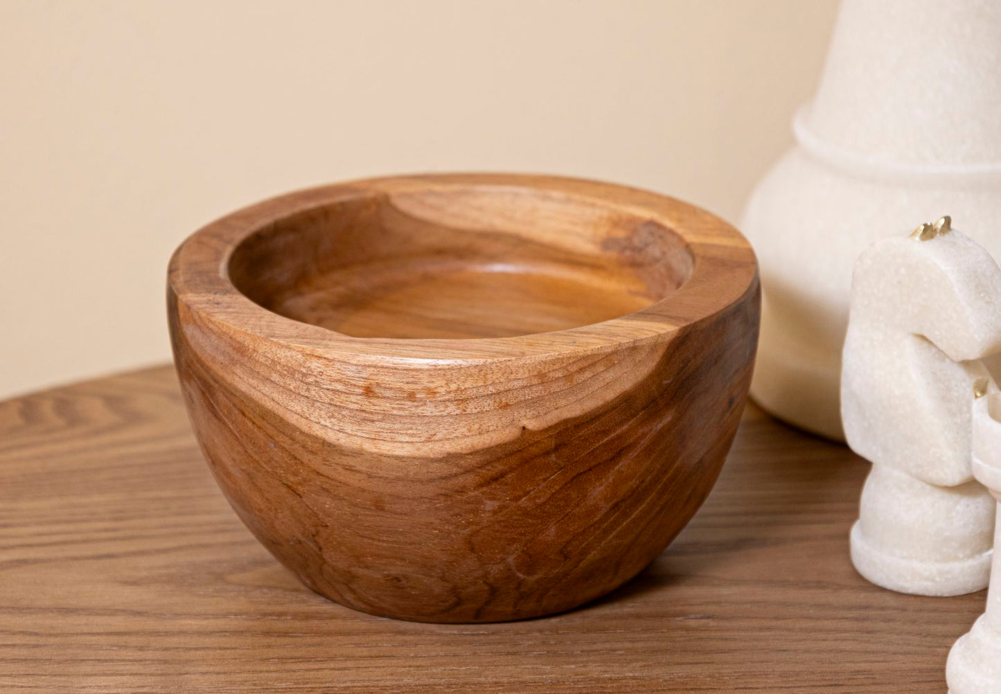 Dienblad Erusi Simple Teak Ø 15×9,5 cm