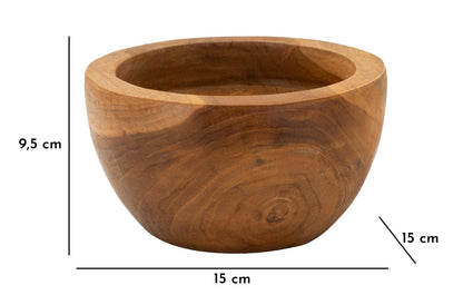 Dienblad Erusi Simple Teak Ø 15×9,5 cm