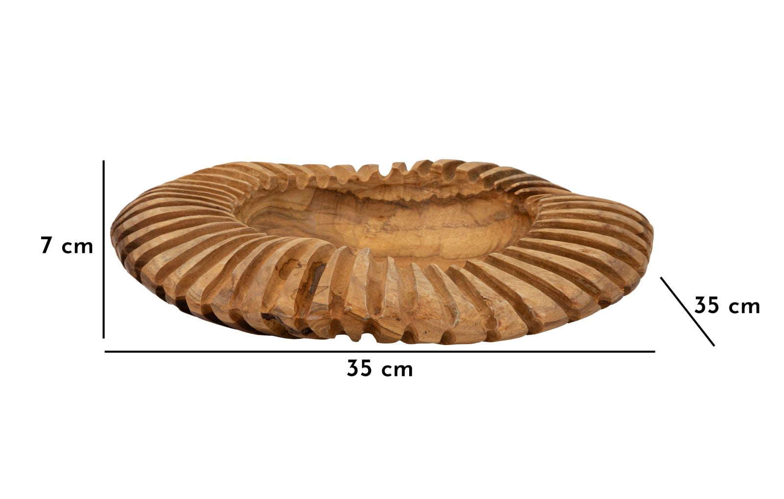 Dienblad Geris Teak Ø 35×7 cm