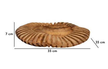 Dienblad Geris Teak Ø 35×7 cm