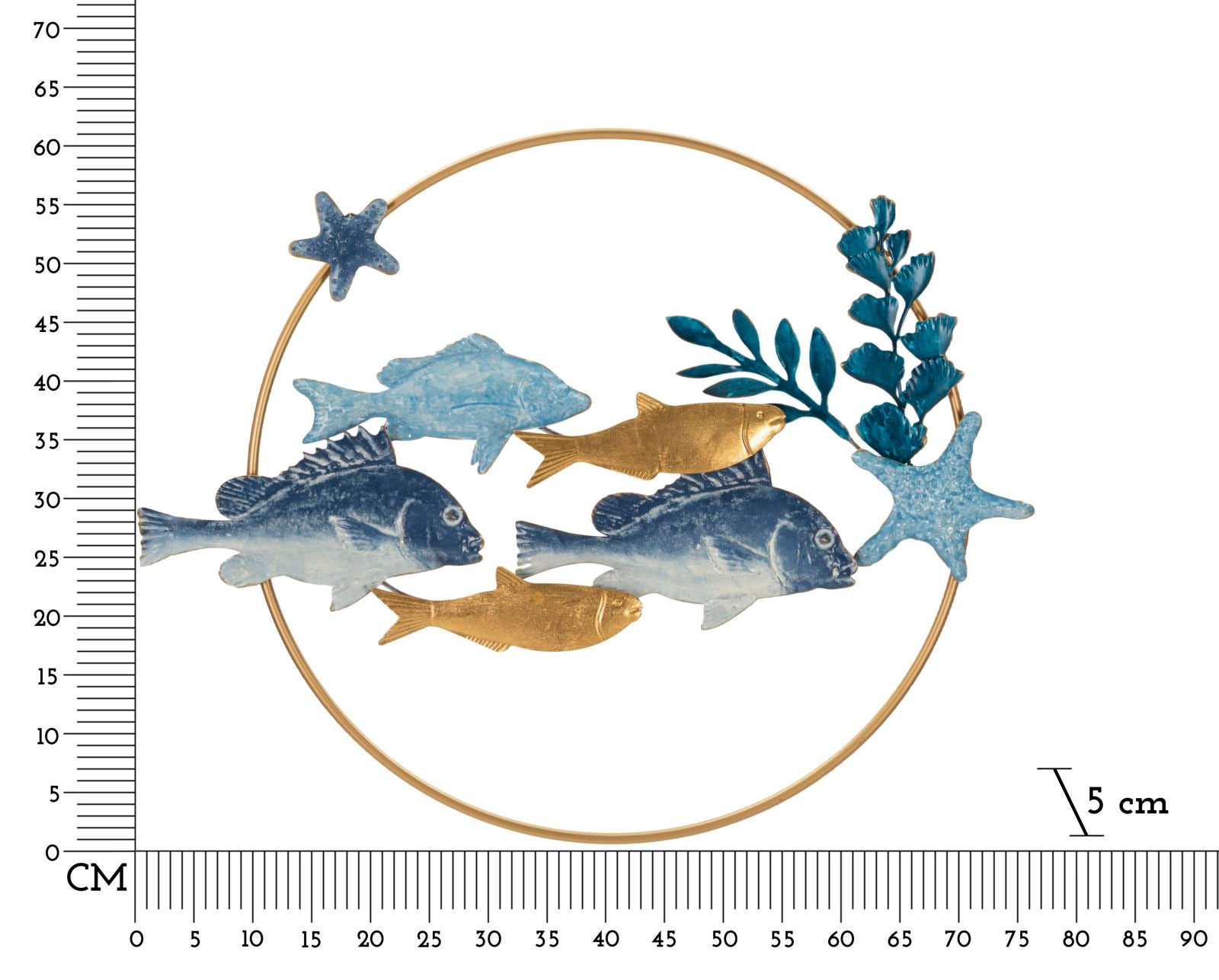 Wanddecoratie Marine 77×5×63 cm