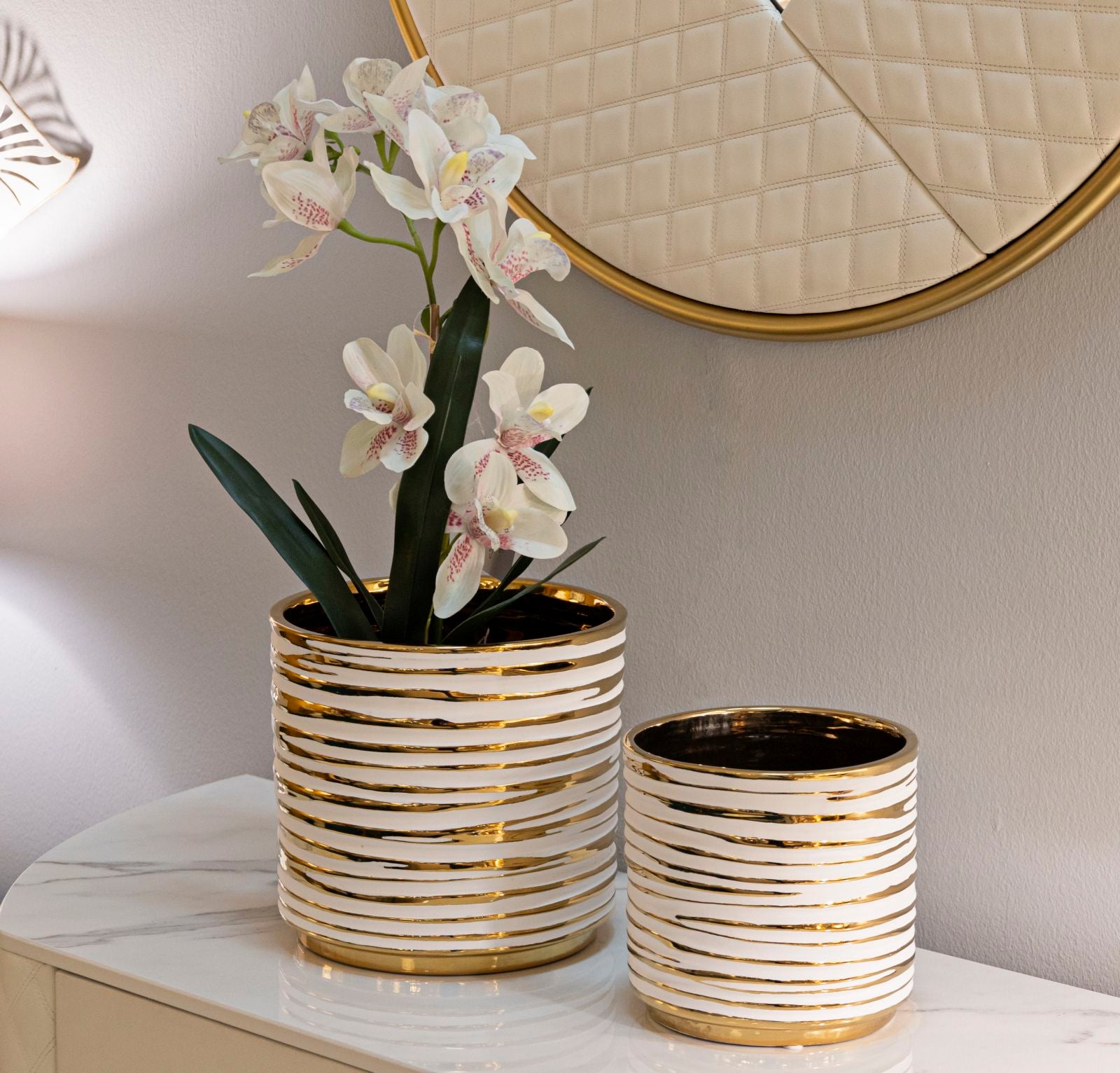 Vaashouder Blom Set 2 Pcs Ø 23×22 cm