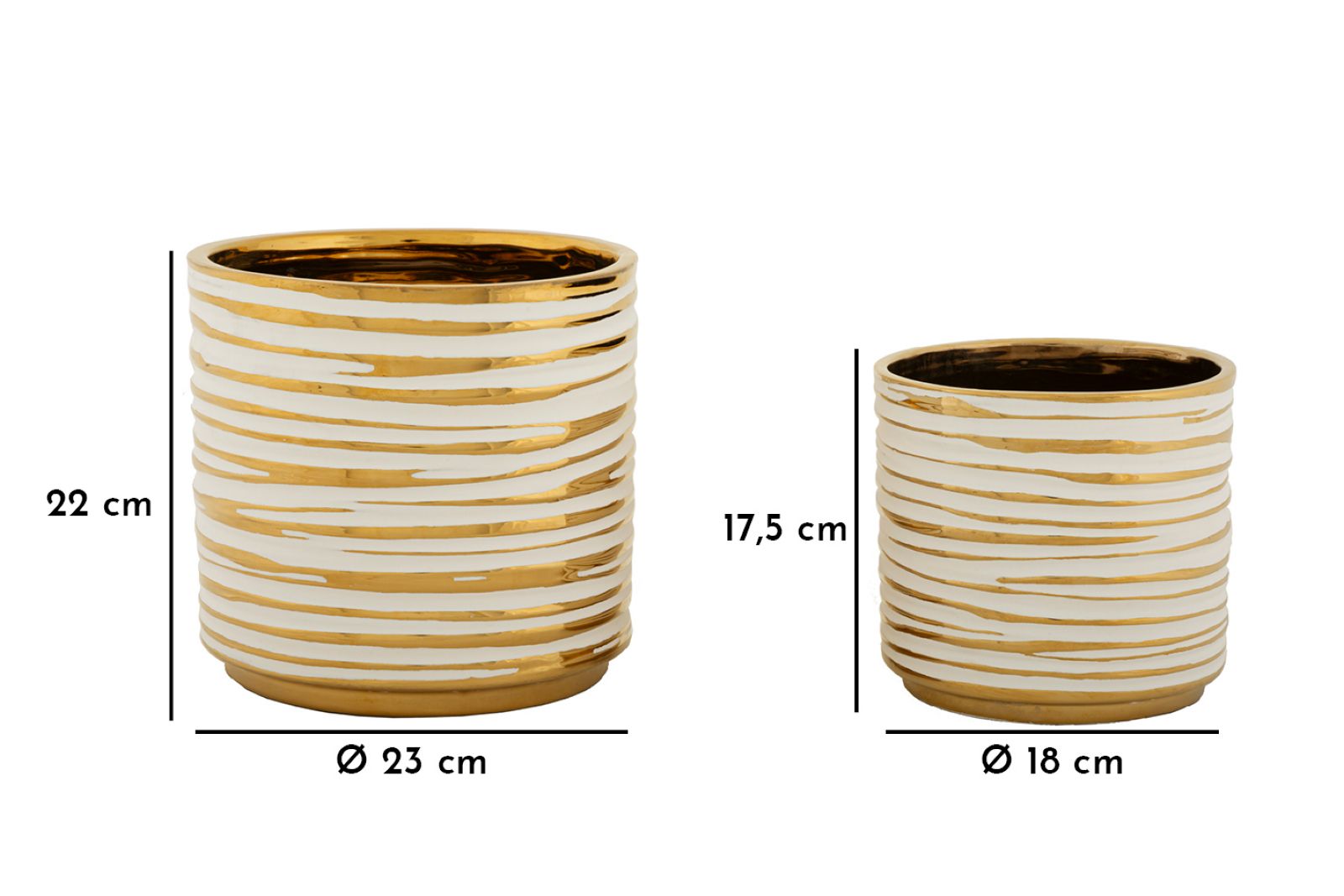 Vaashouder Blom Set 2 Pcs Ø 23×22 cm