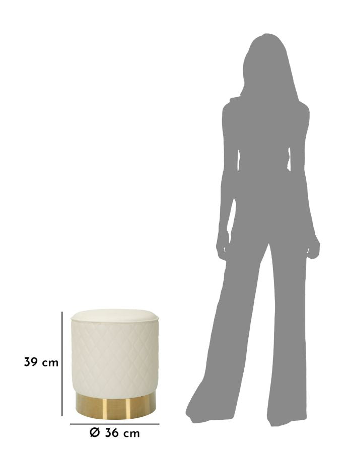 Kruk Round Stool Sharon Ø 36×39 cm