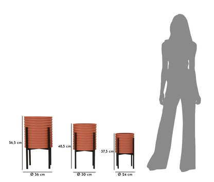 Vaashouder Milly Set 3 Pcs Ø 36×56,5 cm