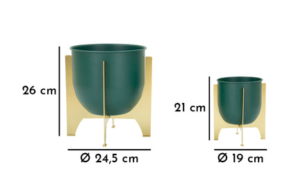 Vaashouder Grent Shet Set 2 Pcs Ø 24,5×26 cm