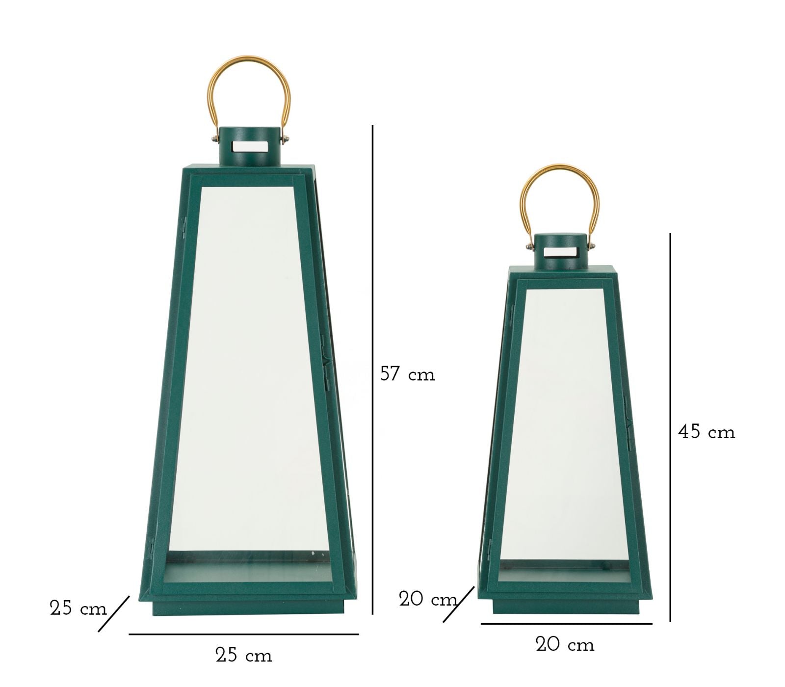 Lantaarn Grent Set 2 Pcs Ø 25×25×57 cm