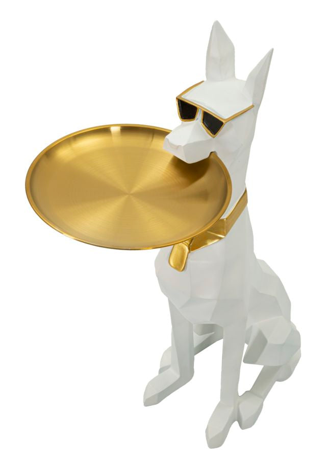 Decoratie Dog Ory W/tray 27×51×74 cm