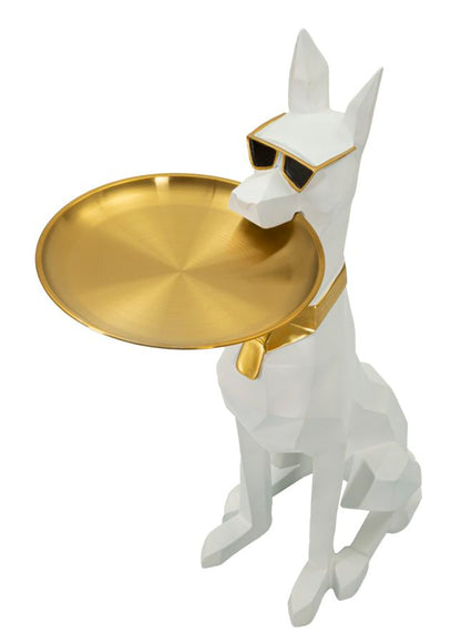 Decoratie Dog Ory W/tray 27×51×74 cm