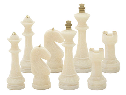 Decoratie Chess Quarzy Set 8 Pcs Assorted Ø 4,4×9,2 cm