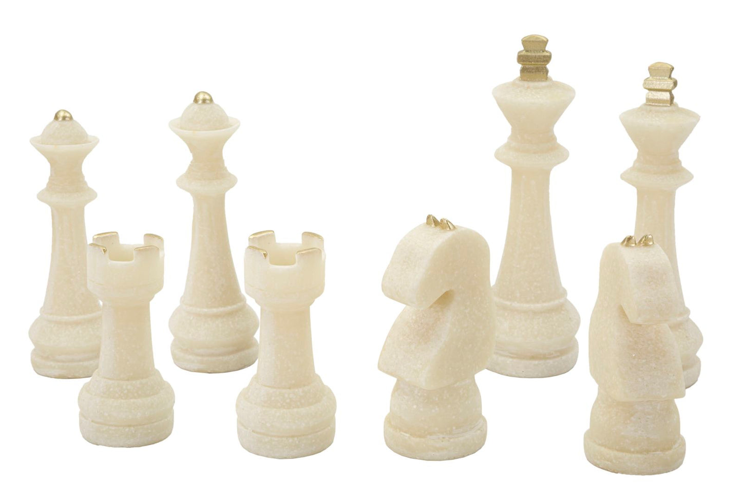Decoratie Chess Quarzy Set 8 Pcs Assorted Ø 4,4×9,2 cm