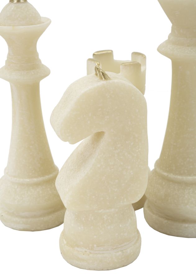 Decoratie Chess Quarzy Set 8 Pcs Assorted Ø 4,4×9,2 cm