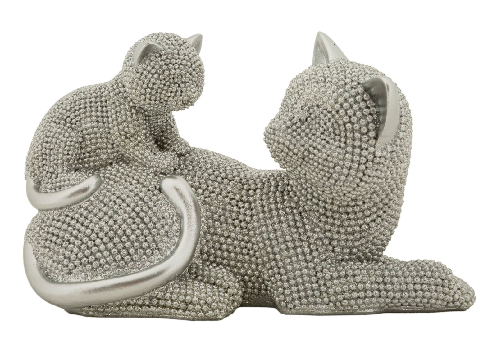 Decoratie Cat Sparky With Kid 19×9×13 cm