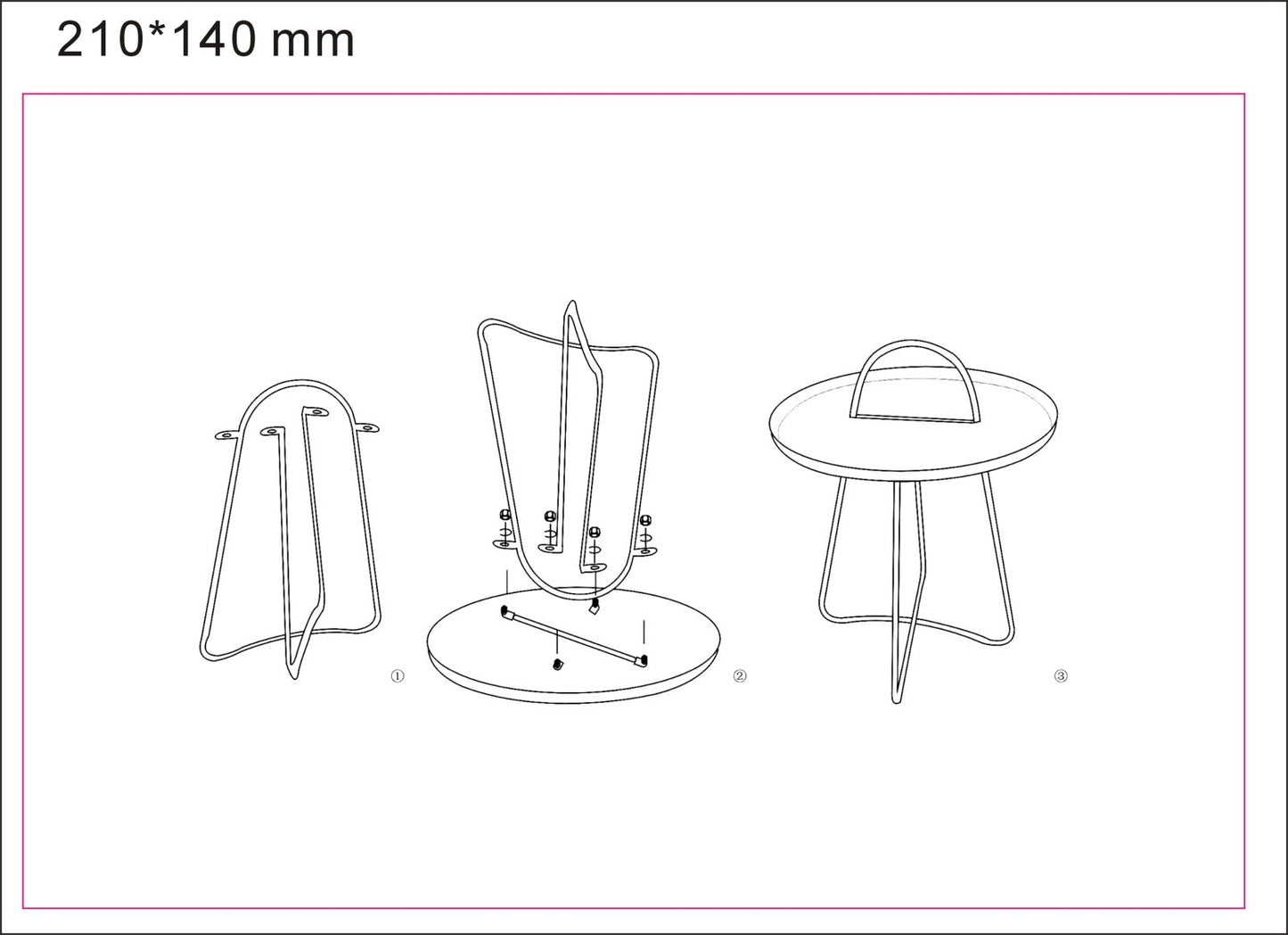 Tafel Grent Ø 45×59 cm