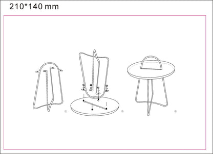 Tafel Grent Ø 45×59 cm