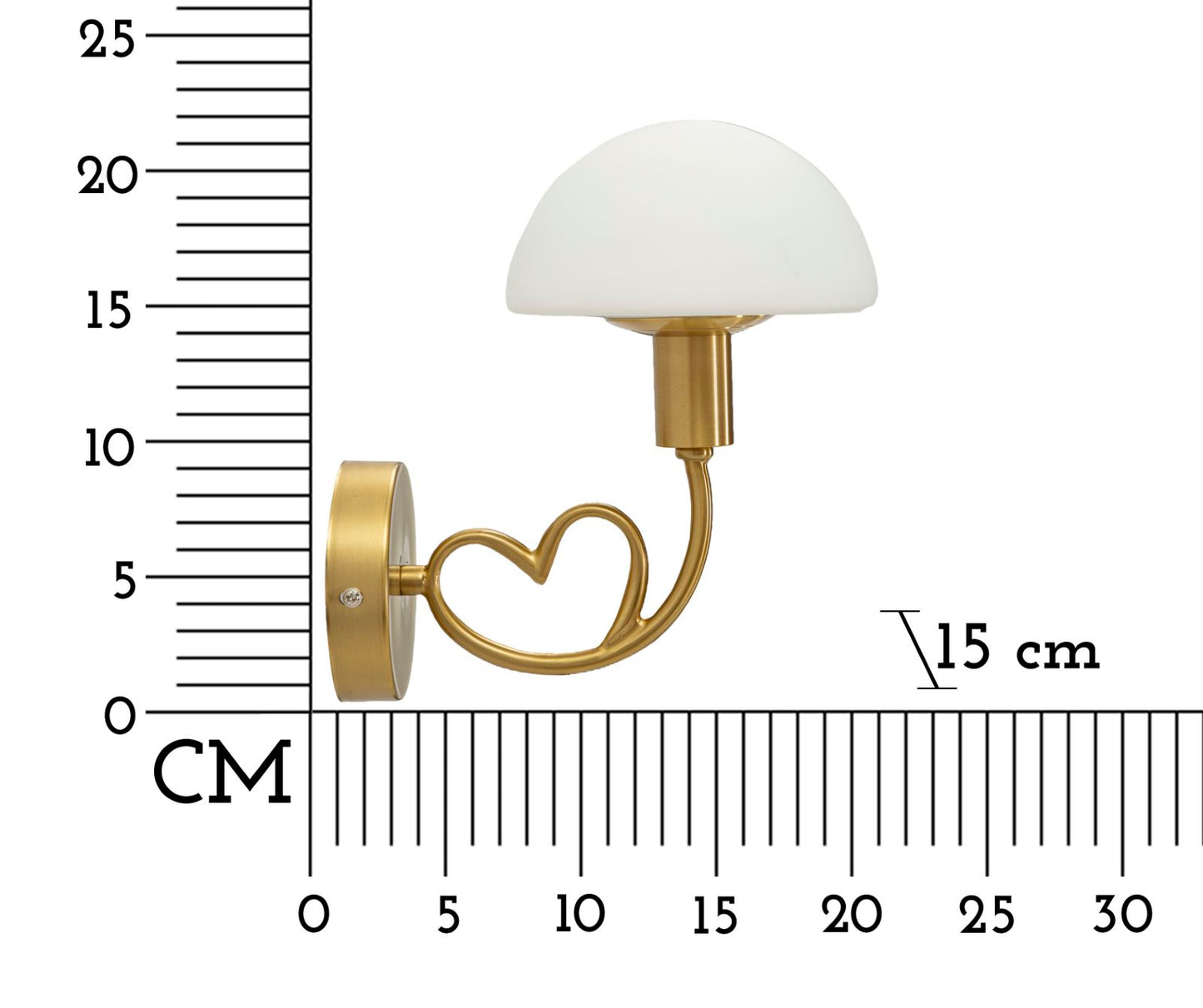 Wandlamp Lovy Gold 23×15×22 cm