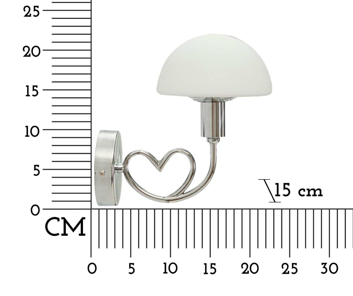 Wandlamp Lovy Silver 23×15×22 cm