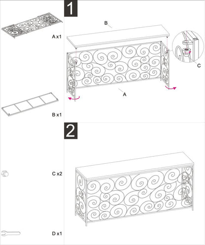 Consoletafel Star Marble 120×40×80 cm