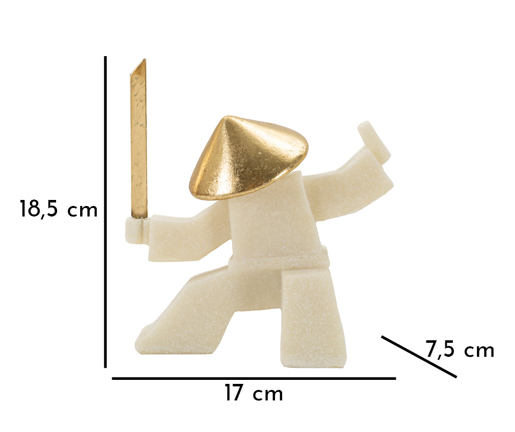 Decoratie Samurai Oda Quarzy -a- 17×7,5×18,5 cm
