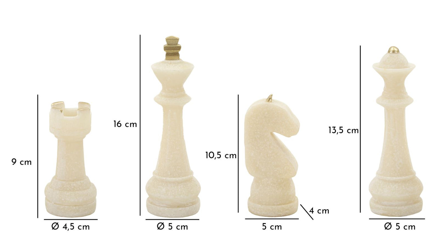 Decoratie Chess Quarzy Set 8 Pcs Assorted Ø 4,4×9,2 cm