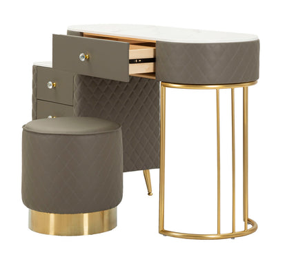 Bureau met kruk Bed Desk Sharon Grey With Stool 120×40×75 cm