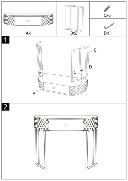 Consoletafel Sharon 100×40×75 cm