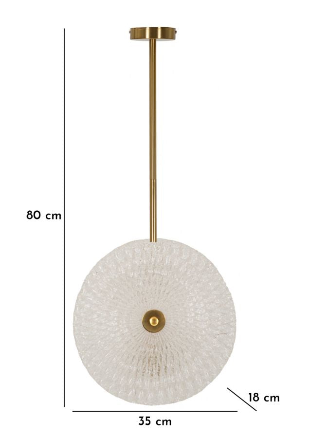 Plafondlamp Glass 35×18×80 cm