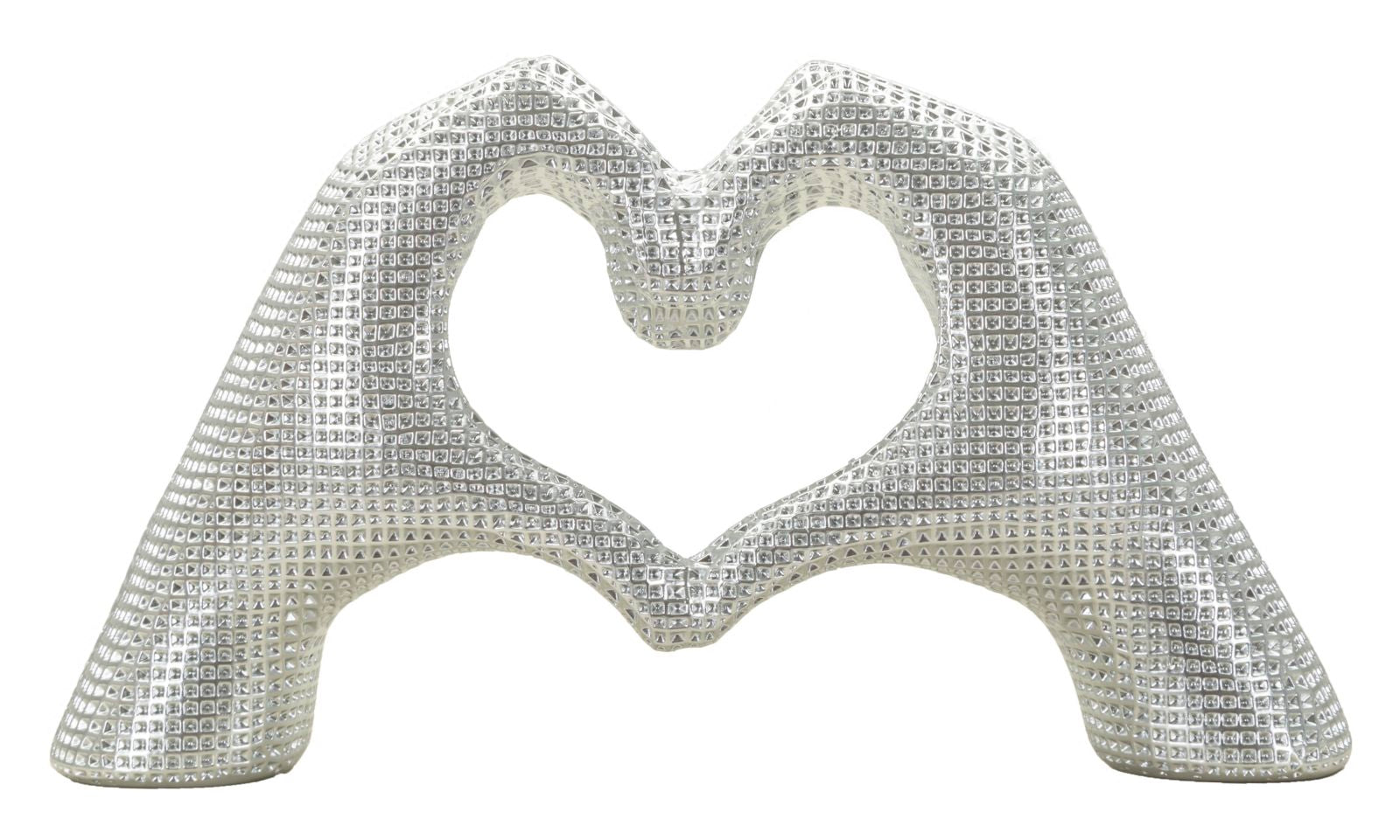 Decoratie Hands Lover Silver 25×7,5×13,5 cm