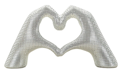 Decoratie Hands Lover Silver 25×7,5×13,5 cm