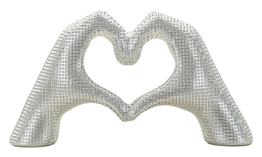 Decoratie Hands Lover Silver 25×7,5×13,5 cm