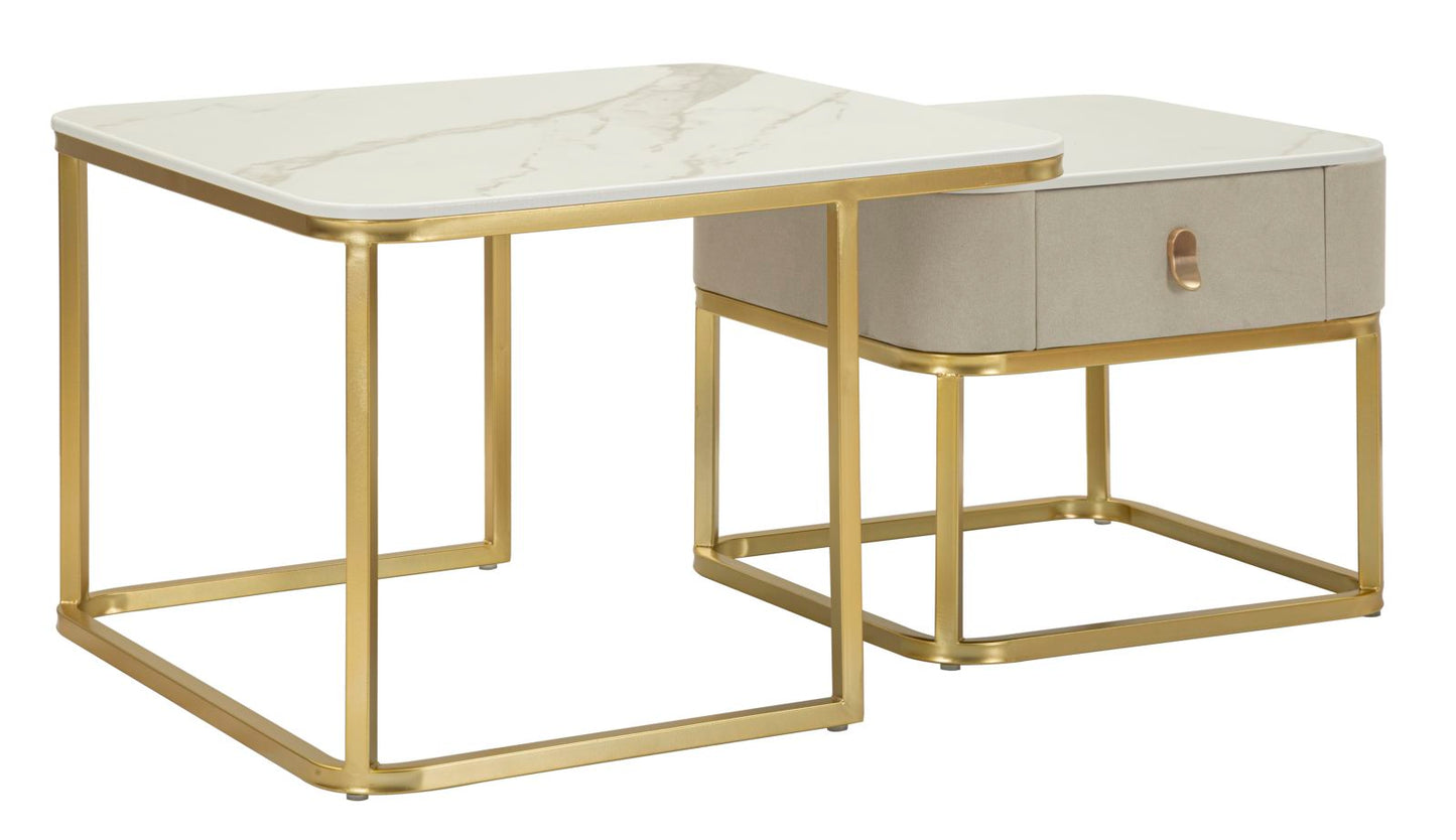 Salontafel Coffee Tables Beautry Set 2 Pcs 70×70×48 cm