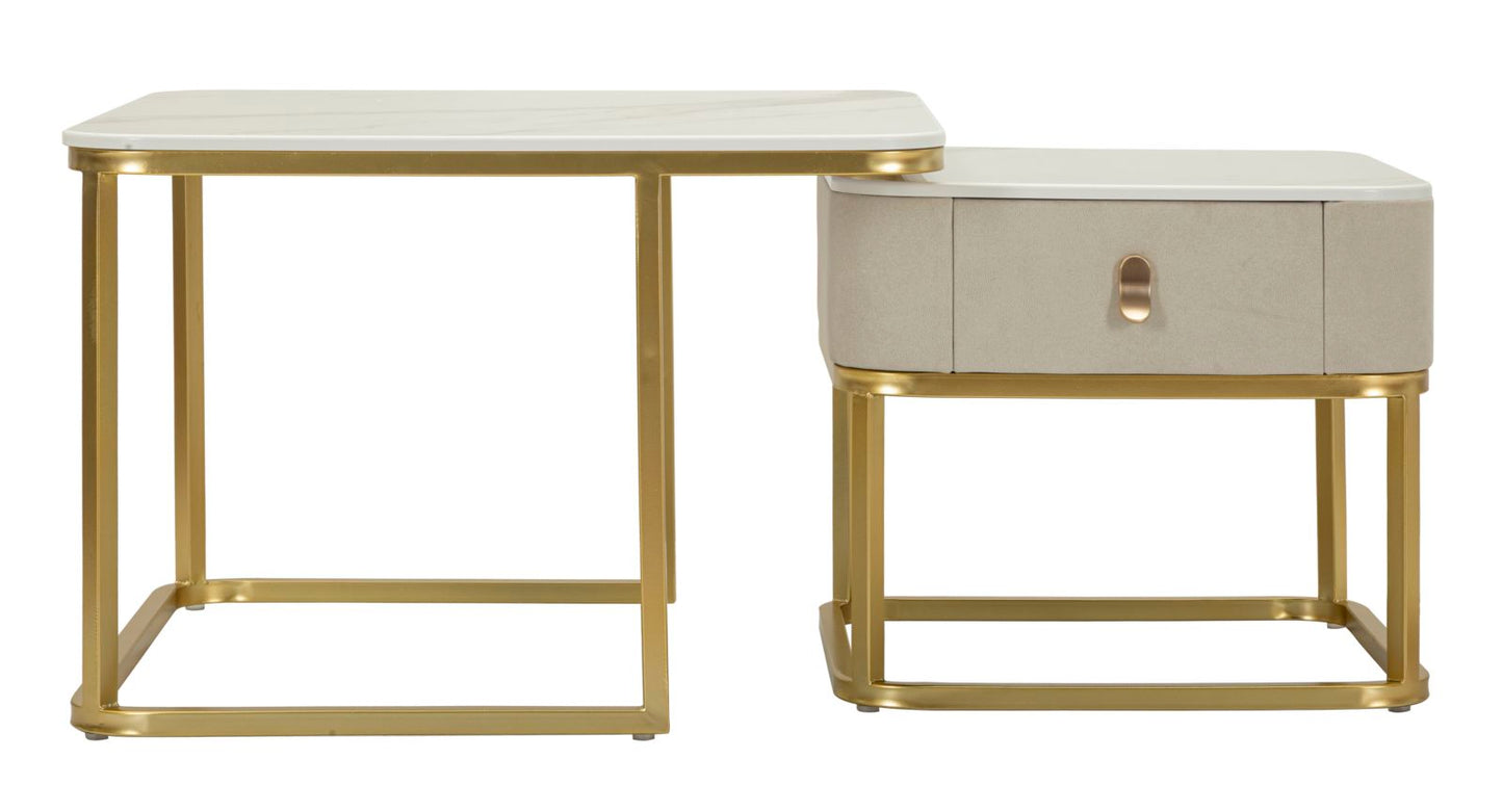 Salontafel Coffee Tables Beautry Set 2 Pcs 70×70×48 cm