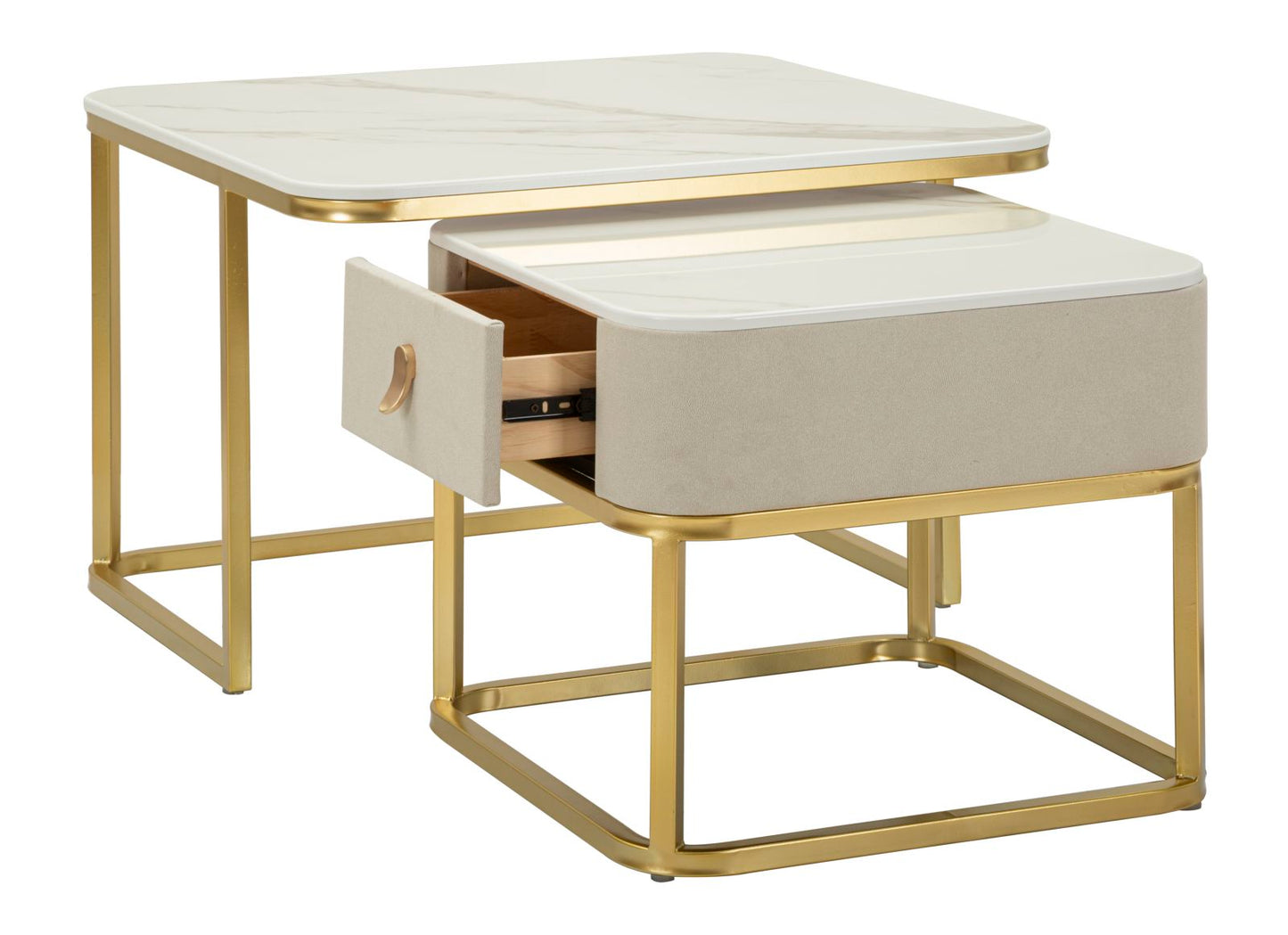 Salontafel Coffee Tables Beautry Set 2 Pcs 70×70×48 cm