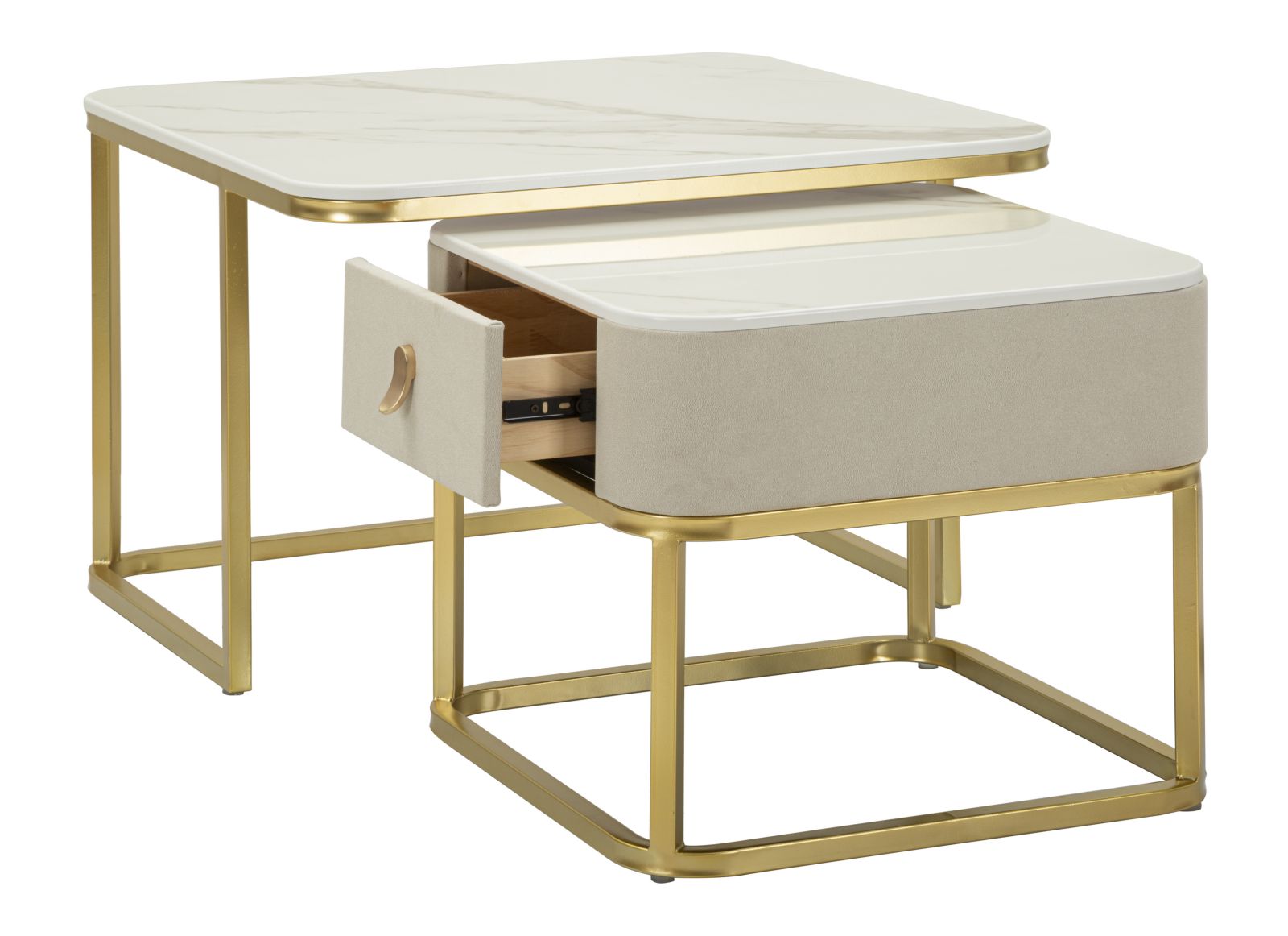 Salontafel Coffee Tables Beautry Set 2 Pcs 70×70×48 cm