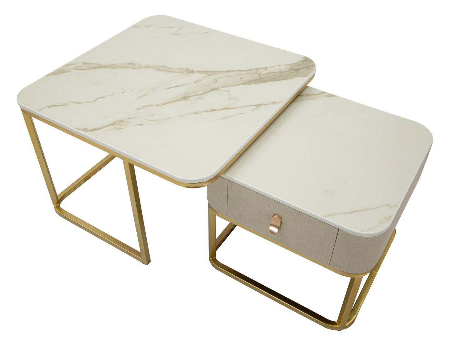 Salontafel Coffee Tables Beautry Set 2 Pcs 70×70×48 cm
