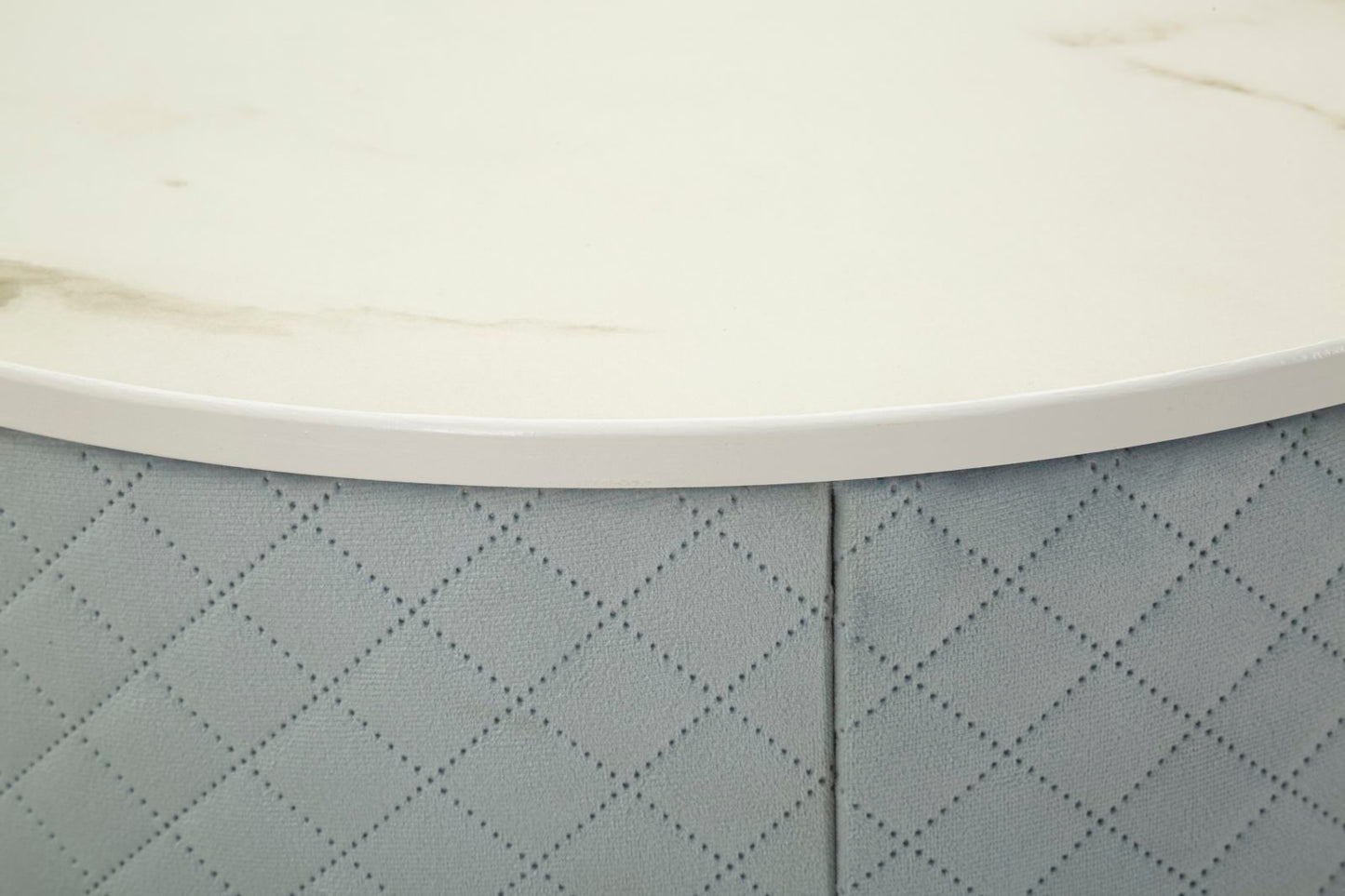 Nachtkastje met kruk Nightstand/dressing Table With Puff Vellit Light Blue Ø 52×70 cm