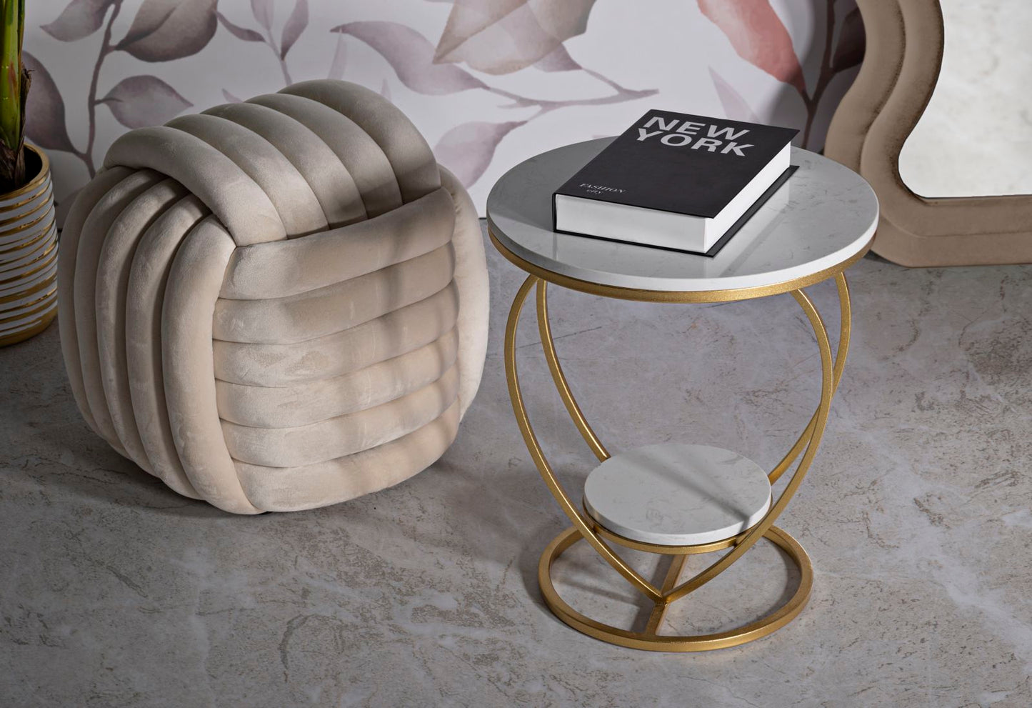 Tafel Heart Gold Ø 40×45,5 cm
