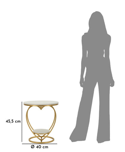 Tafel Heart Gold Ø 40×45,5 cm