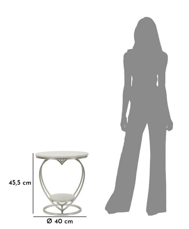 Tafel Heart Silver Ø 40×45,5 cm