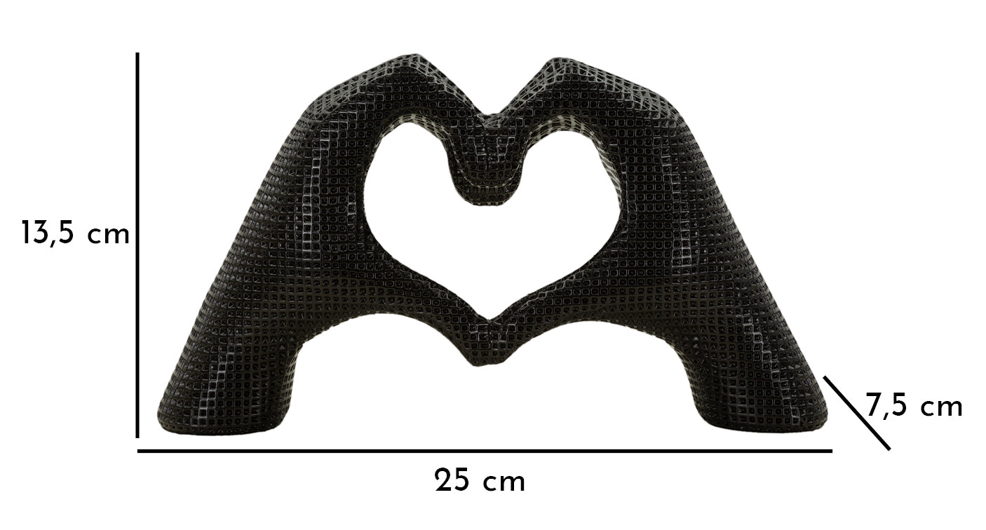 Decoratie Hands Lover Black 25×7,5×13,5 cm