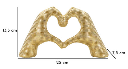 Decoratie Hands Lover Gold 25×7,5×13,5 cm