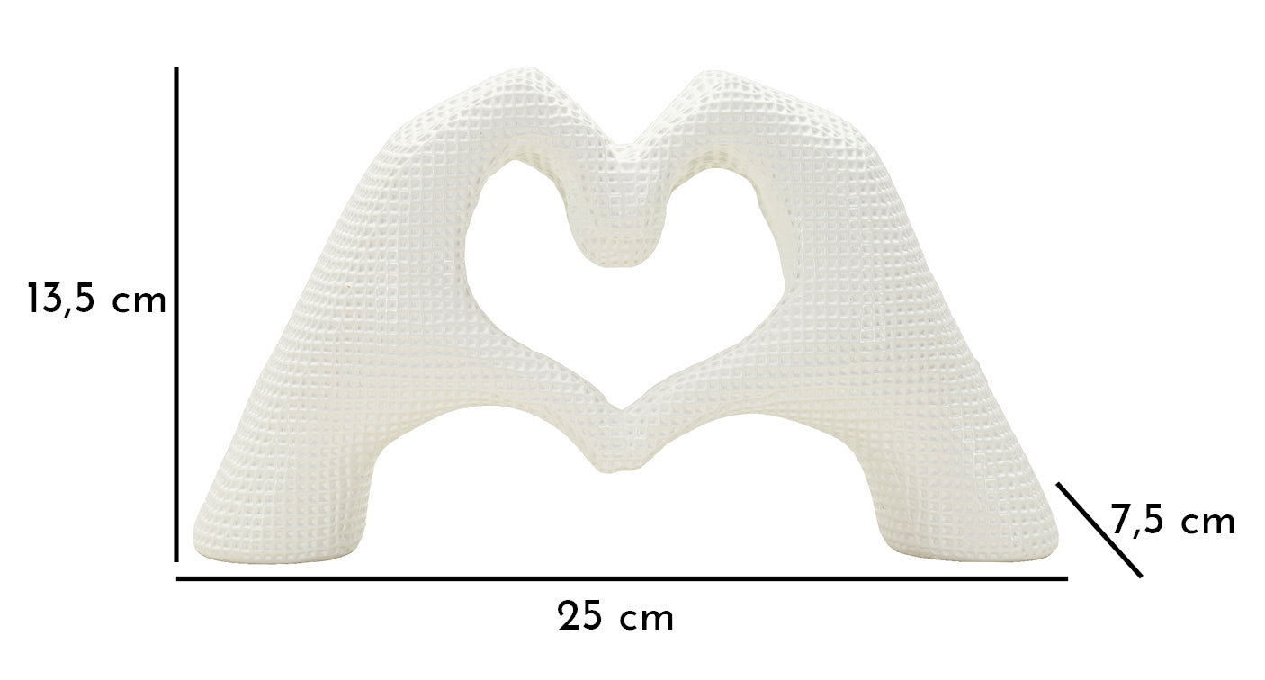 Decoratie Hands Lover White 25×7,5×13,5 cm