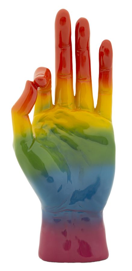 Decoratie Rainbow Hand Ok 16×10,5×36 cm