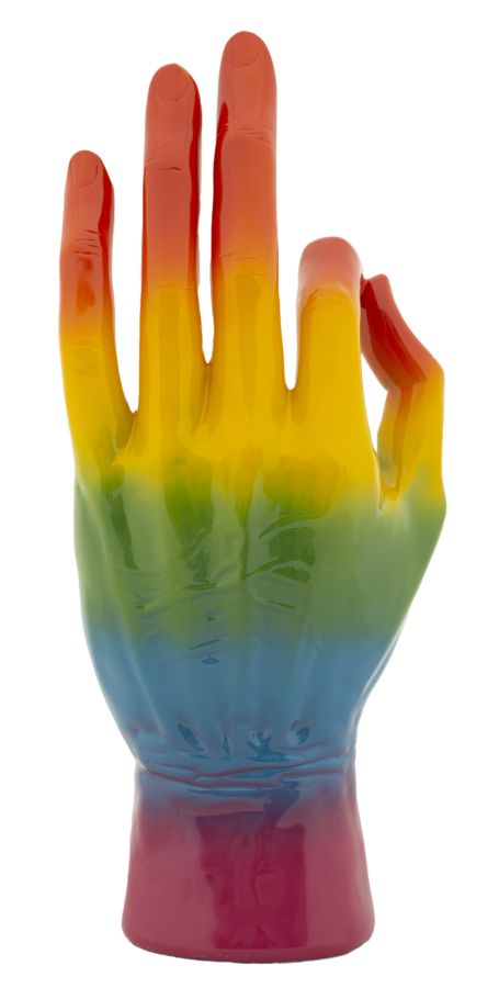 Decoratie Rainbow Hand Ok 16×10,5×36 cm