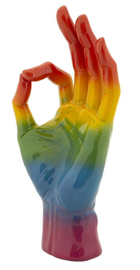 Decoratie Rainbow Hand Ok 16×10,5×36 cm