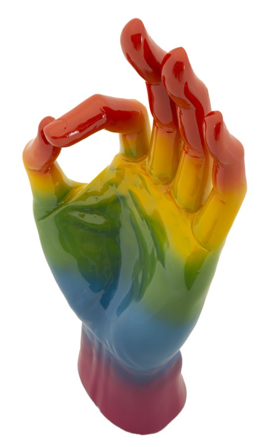 Decoratie Rainbow Hand Ok 16×10,5×36 cm