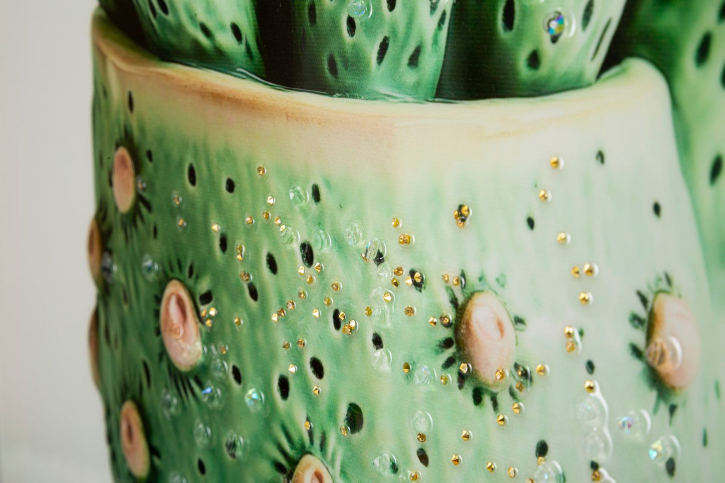 Schilderij Lacquered Canvas Print With Frame Cactus Jar -h- 40×2,8×40 cm