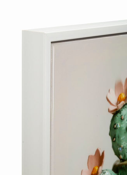 Schilderij Lacquered Canvas Print With Frame Cactus Jar -c- 40×2,8×40 cm